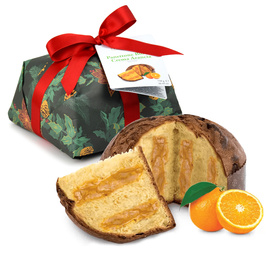 Włoska babka Panettone z kremem pomarańczowym Crema Arancia 750g BIO Fraccaro